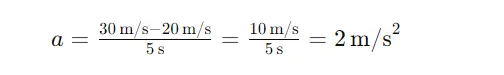 Example of Acceleration