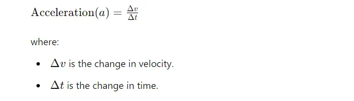 acceleration formula